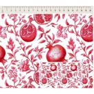 Tecido Tricoline Digital 100% Algodão Romã Rosa, 50 x 150 cm, Estampa Floral com Frutas