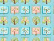 Tecido Tricoline Digital Estampa 3D Coleção Quilted Garden Árvores, 50x150cm, Fernando Maluhy