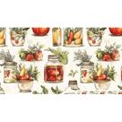 Tecido Tricoline Digital Fenando Maluhy Coleção Vintage Kitchen azeite e tempero 50 x 150 cm
