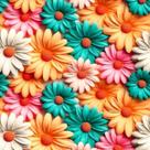 Tecido Tricoline Digital Floral 1mt x 1,50 mt 100% Algodão Artesanato, Mesa posta, Decoração -