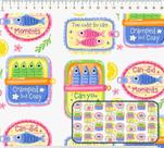 Tecido Tricoline Digital Latas de sardinhas candy colors 50 x 150 cm