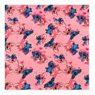 Tecido tricoline digital premium 1.40mts/larg stitch rosa metro