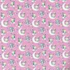 Tecido Tricoline Elefante Fundo Rosa -1,50m de Largura