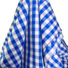 Tecido Tricoline Estampado 100% Algodão Xadrez 1,00x1,40m Cor:Azul