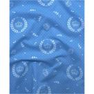 Tecido Tricoline Estampado Coroa Azul Bebê e Branco - 1,50m de Largura