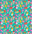 Tecido tricoline estampado dohler 100% algodão sorvete