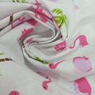 Tecido Tricoline Estampado Flamingo Fundo Branco Tecido Tricoline Estampado Flamingo Fundo Branco