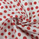 Tecido Tricoline Estampado Poá Vermelho