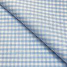 Tecido Tricoline Fio Tinto Xadrez Azul Bebê - 1,50m de Largura