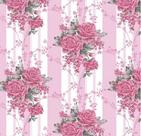 Tecido Tricoline Flora Cor 04 (Rose) - Medidas 0,50x1,50 metros