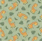 Tecido Tricoline Girafas Cor 02 Verde 0,50x1,50 Metros Tecido Tricoline Girafas Cor 02 Verde 0,50x1,50 Metros