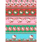 Tecido Tricoline Natal Hello Kitty: Barrado Pinheiro (0,50X1,50) Tecido Tricoline Natal Hello Kitty: Barrado Pinheiro (0,50X1,50)