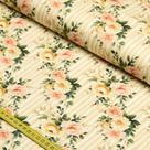 Tecido Tricoline Pet Chic : Flores em Listras (0,50x1,50) Tecido Tricoline Pet Chic : Flores em Listras (0,50x1,50)
