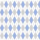 Tecido Tricoline Trapézio/Chevron Azul Bebe 0,50 x 1,50 m Unid