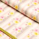 Tecido Tricoline Yellow Spring : Flores Listradas (0,50x1,50)