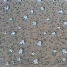 Tecido Tule Bordado Floral 3D 100% Poliester Branco