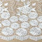 Tecido Tule Bordado (RC01146) 100% Poliester Branco Tecido Tule Bordado (RC01146) 100% Poliester Branco