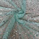 Tecido Tule Glitter (RC09838) 100% Poliamida Verde Água