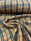 Tecido Tweed Antuco/xadrez - Cor: Canela com preto ( 1m x 1,50mts)