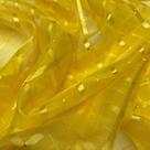 Tecido Voil Xadrez Amarelo Ouro 3m largura - Tecido para Cortina