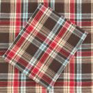 Tecido xadrez em mistura de algodão 150 g/m² 145x91 cm marrom Woody