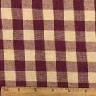 Tecido xadrez vermelho vintage em mistura de algodão 130 g/m², largura 145 cm