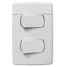 Tecla Dupla Interruptor Simples 10A Embutir Enerbras Tecla Dupla Interruptor Simples 10A Embutir Enerbras