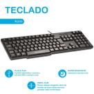 Teclado ABNT2 Mutilaser TC213 Com Fio Conexão USB Slim Teclas Macias e Silenciosas Português com Ç Teclado ABNT2 Mutilaser TC213 Com Fio Conexão USB Slim Teclas Macias e Silenciosas Português com Ç