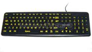 Teclado Ampliado Adaptado Baixa Visão Idosos em Alto Contraste com Teclas Pretas Letras Amarelas Teclado Ampliado Adaptado Baixa Visão Idosos em Alto Contraste com Teclas Pretas Letras Amarelas