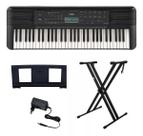 Teclado Arranjador Yamaha PSR E283 Kit Estante X Dupla