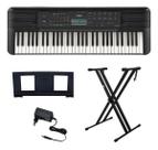 Teclado Arranjador Yamaha PSR E283 Kit Estante X Dupla