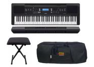 Teclado Arranjador Yamaha Psr Ew310 com Banqueta e Capa Kit
