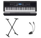 Teclado Arranjador Yamaha Psr Ew310 Suporte e Luminária Kit