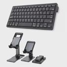 Teclado Bluetooth compatível p/ Galaxy A7 Lite T200/T225 + Sup Apoio Preto