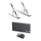 Teclado bluetooth Recarregável Mouse bluetooth + Suporte de alumínio para notebook Dell Inspiron