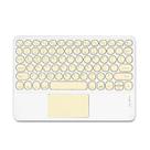Teclado Bluetooth Round Cap Teclado Portátil Mini Bt Teclado Sem Fio Com Touchpad Para Android Windows Pc