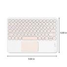 Teclado Bluetooth Round Cap Teclado Portátil Mini Bt Teclado Sem Fio Com Touchpad Para Android Windows Pc