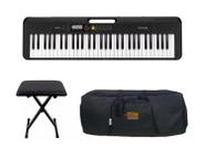 Teclado Casio Casiotone CT-S200 BK com Banqueta e Capa Kit