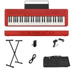 Teclado Casio CT-S1 61 teclas Bluetooth Vermelho + Suporte + Capa + P10