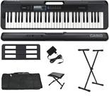 Teclado Casio CT-S300 61 Teclas Preto + Suporte + Capa + Banco