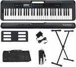 Teclado Casio CT-S300 61 Teclas Preto + Suporte + Capa + Pedal