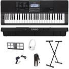 Teclado Casio CT-X800 USB 61 teclas + Suporte + Pedal + Fone Branco