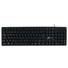 Teclado com fio mn8236 107 teclas preto 1,5m monocron