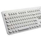 Teclado Com Fio Oex Pop Teclas Redondas Tc400 Branco TC400