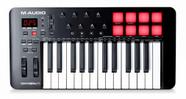 Teclado Controlador M-Audio OXYGEN25V 25 Teclas Semi-Pesadas com Aftertouch USB MIDI Pads Retroiluminados Faders e Arpejador