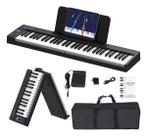 Teclado De Piano Dobrável 61 Teclas Vedo Com Display Led usb Midi Teclado De Piano Dobrável 61 Teclas Vedo Com Display Led usb Midi