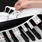 Teclado de piano, etiquetas de notas de 88 teclas para iniciantes com clipe