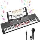 Teclado de piano TWFRIC 61 teclas Upgrade Kids com teclas iluminadas