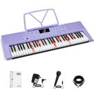 Teclado de piano Vangoa VGK611 61 teclas para crianças com teclas iluminadas