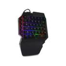 Teclado De Uma Mão Knup Kp TE133 Para Jogos Semi Mecanico